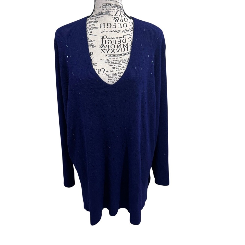 Carole Little Saint Tropez Wear II Navy Sweater